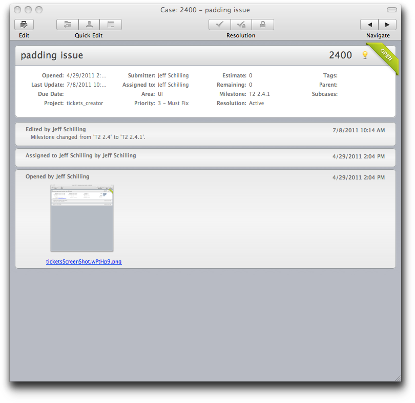 Tickets Screenshot